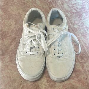 Vans White Canvas Sneakers